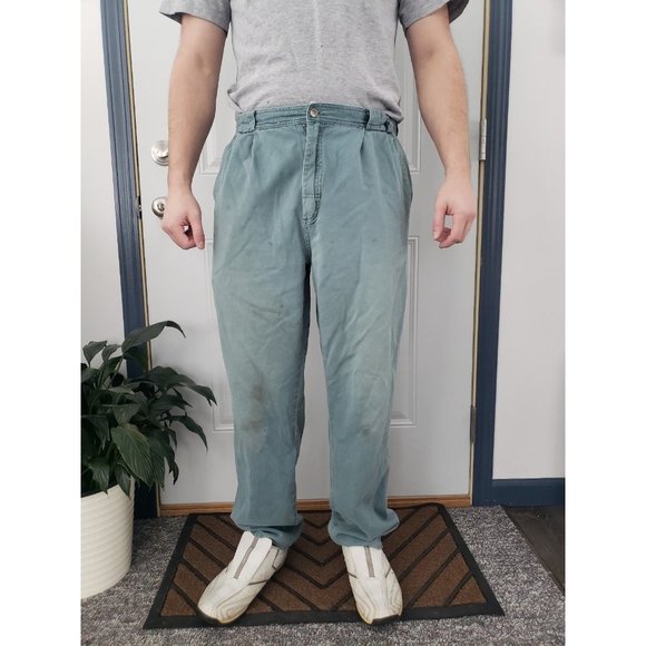 Bugle Boy Other - Vintage 80s Bugle Boy Green Work Pants